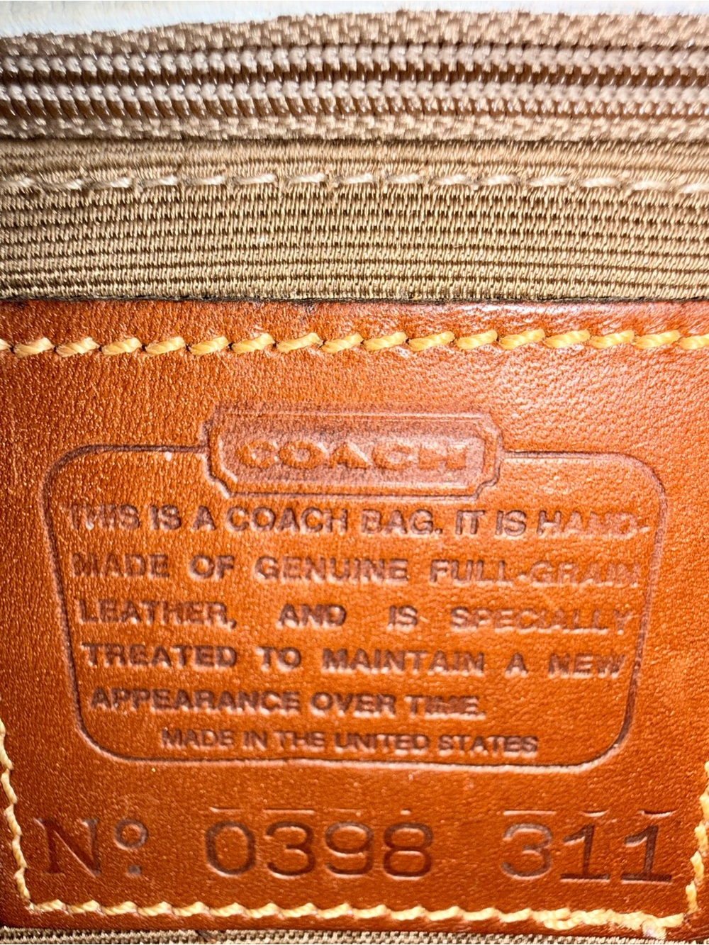 Vintage COACH Two-Tone Leather Flap Crossbody Bag - Style 311 - Picture 8 of 8